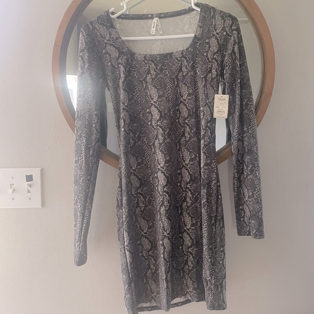 Fitted snakeskin dress